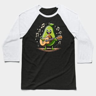 avocado playing guitar - music Baseball T-Shirt